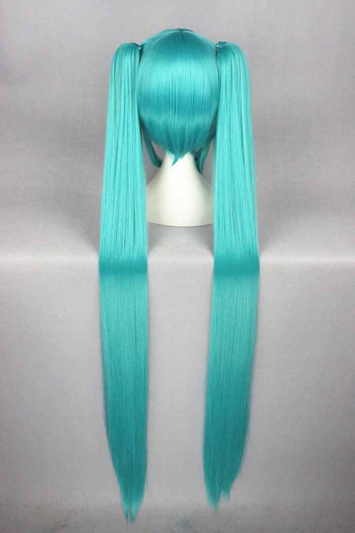 Perruque Miku ponytail turquoise - Vocaloid - vue 3