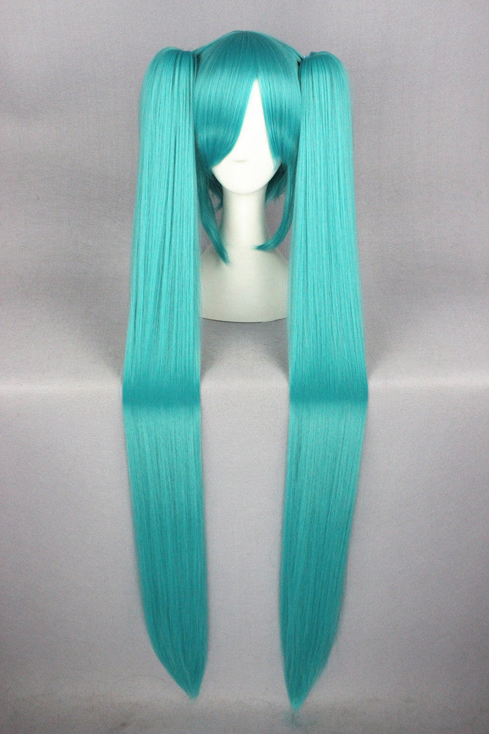 Perruque Miku ponytail turquoise - Vocaloid - vue 1