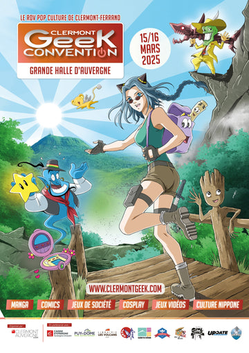 affiche de la Clermont Geek Convention 2025