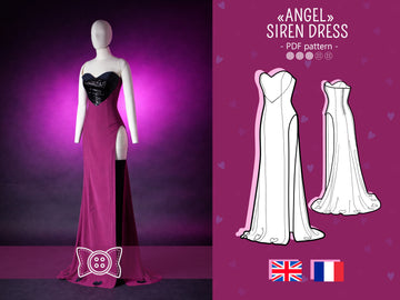 Patron Cosplay PDF – Robe sirène Angel – Filibert Patterns - vue 1