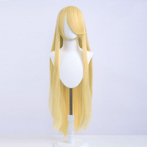 Perruque longue 100 cm - Blonde - Frange longue