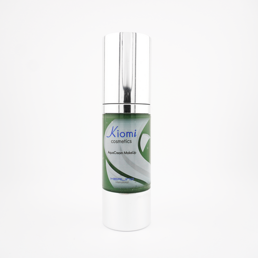 Photo du Bodypaint Kiomi AquaCream 30ml C61 – Vert foncé, vue de face avec bouchon fermé, peinture corporelle à base d’eau pour maquillages cosplay intenses ou naturels.