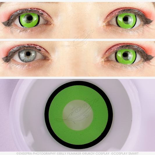 Lentilles Verte cerclée noire