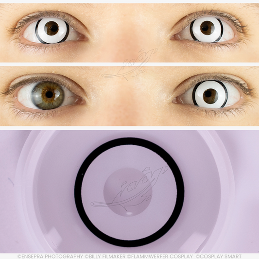 Lentilles Blanche cerclée noire