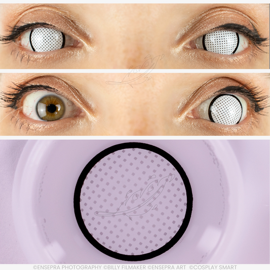 Lentilles Matrice Blanche cerclée noire