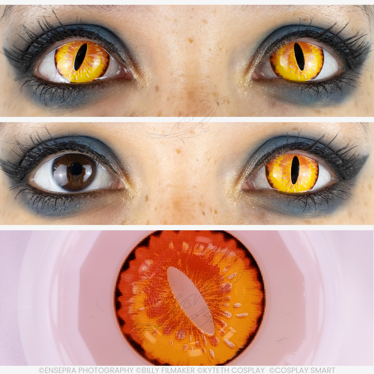 Lentilles Orange Jaune Dragon