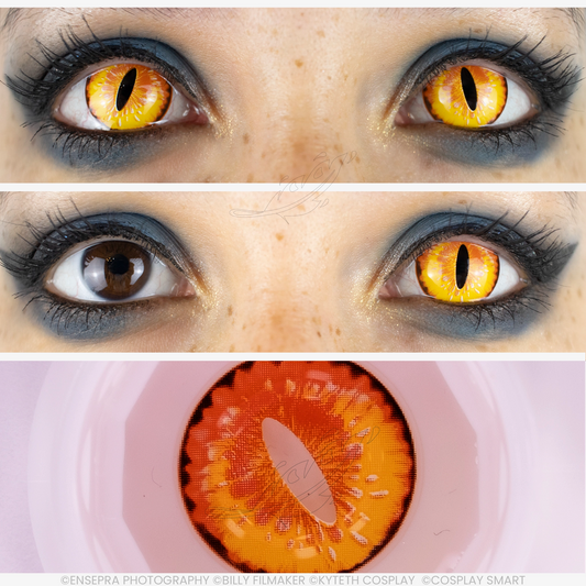 Lentilles Orange Jaune Dragon