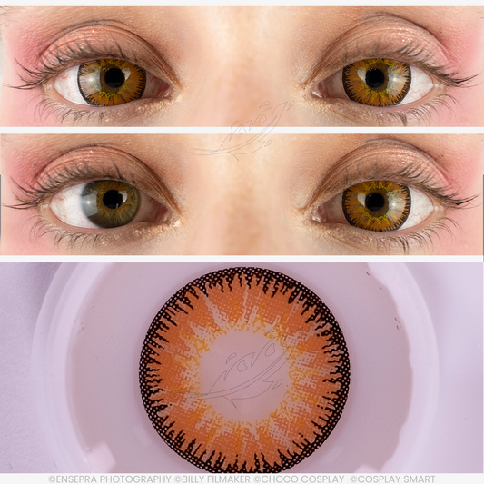 Lentilles Rayon Marron orangé