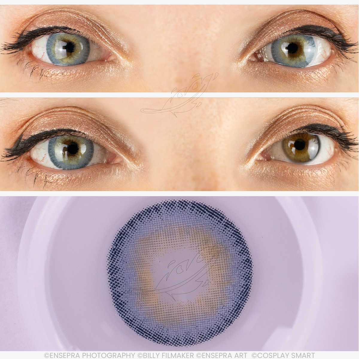 Lentilles Bleu Aurore boréale