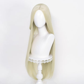 Perruque longue 100 cm - Blonde cendrée sans frange