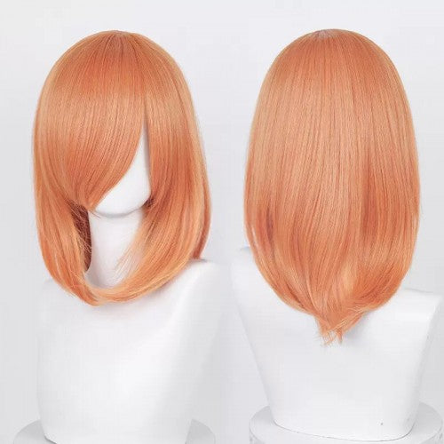 Perruque mi-longue 40 cm - Orange Frange longue