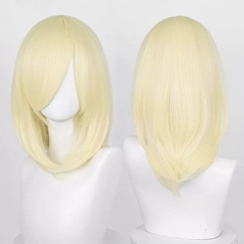 Perruque mi-longue 40 cm - Blond clair Frange longue