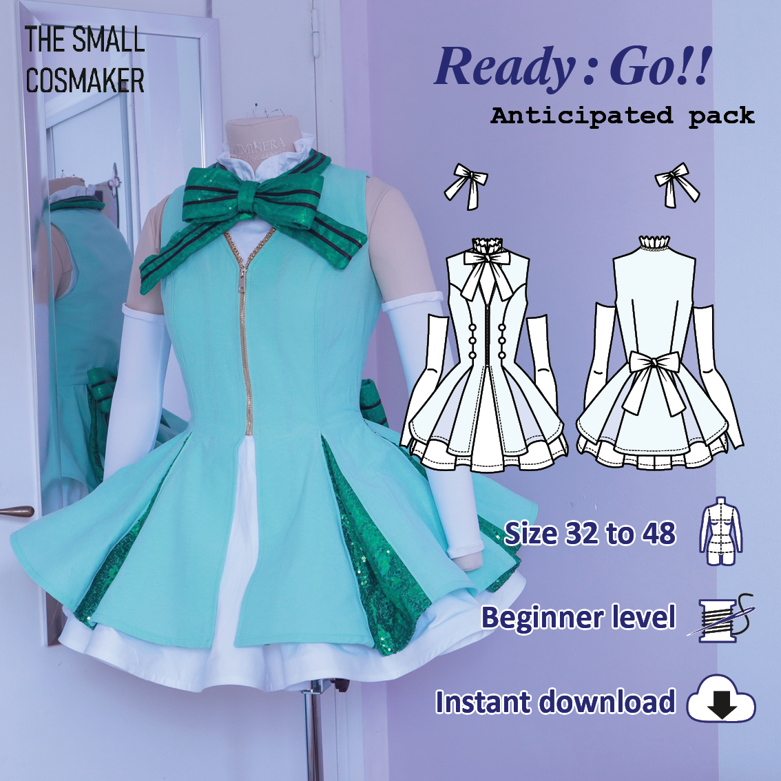 Patron Cosplay Idol – Prêt - Partez!! – Pack anticipé – PDF Couture - Anglais - vue 9