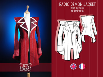Patrón de cosplay en PDF - Chaqueta de Radio Demon - Patrones Filibert