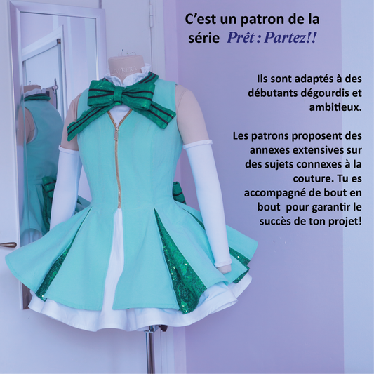 Patron Cosplay Idol – Prêt - Partez!!  – Chaussettes hautes  – PDF Couture