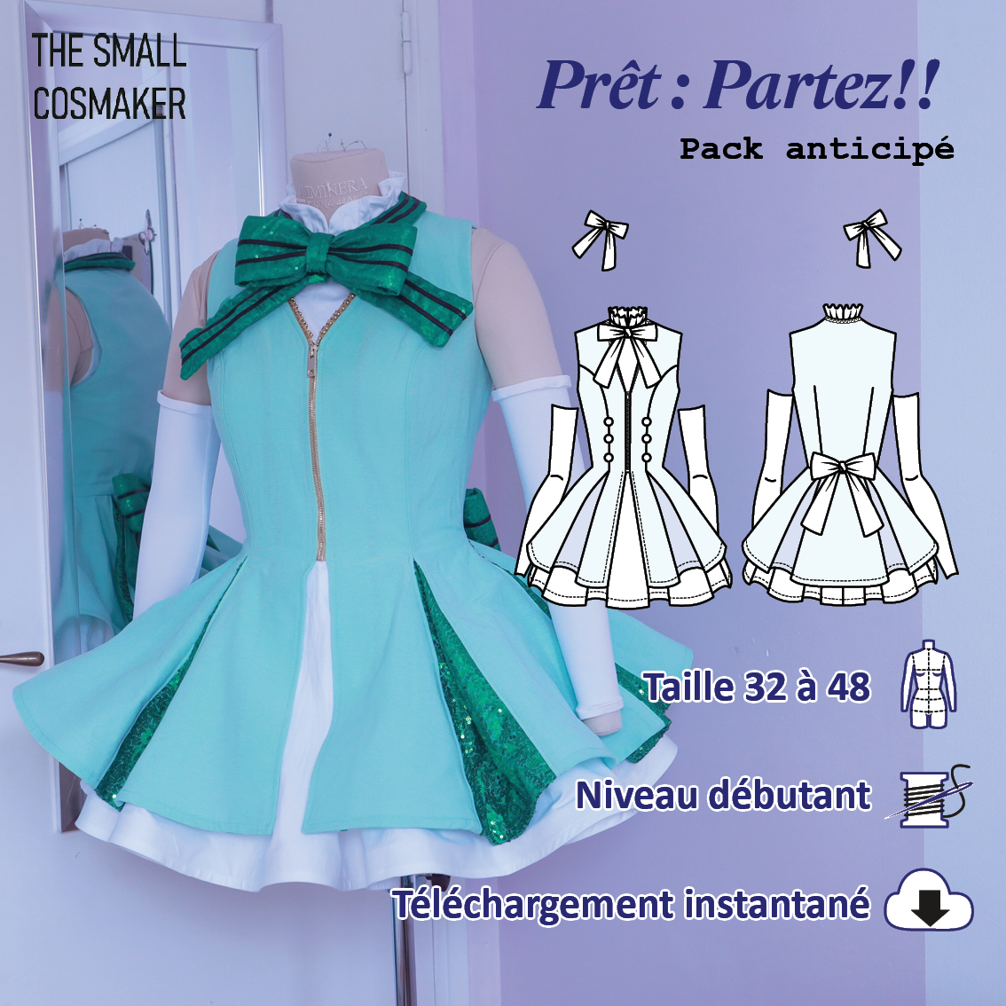 Patron Cosplay Idol – Prêt - Partez!! – Pack anticipé – PDF Couture - Français - vue 1