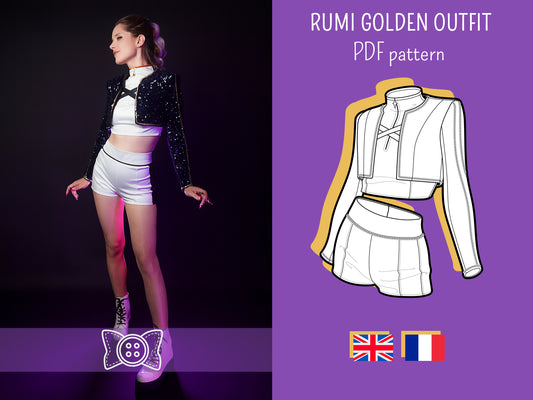 Patron Cosplay PDF - Ensemble tenue de scène Kpop - Filibert Patterns - vue 1