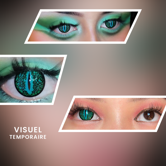 Lentille Reptile Vert Turquoise