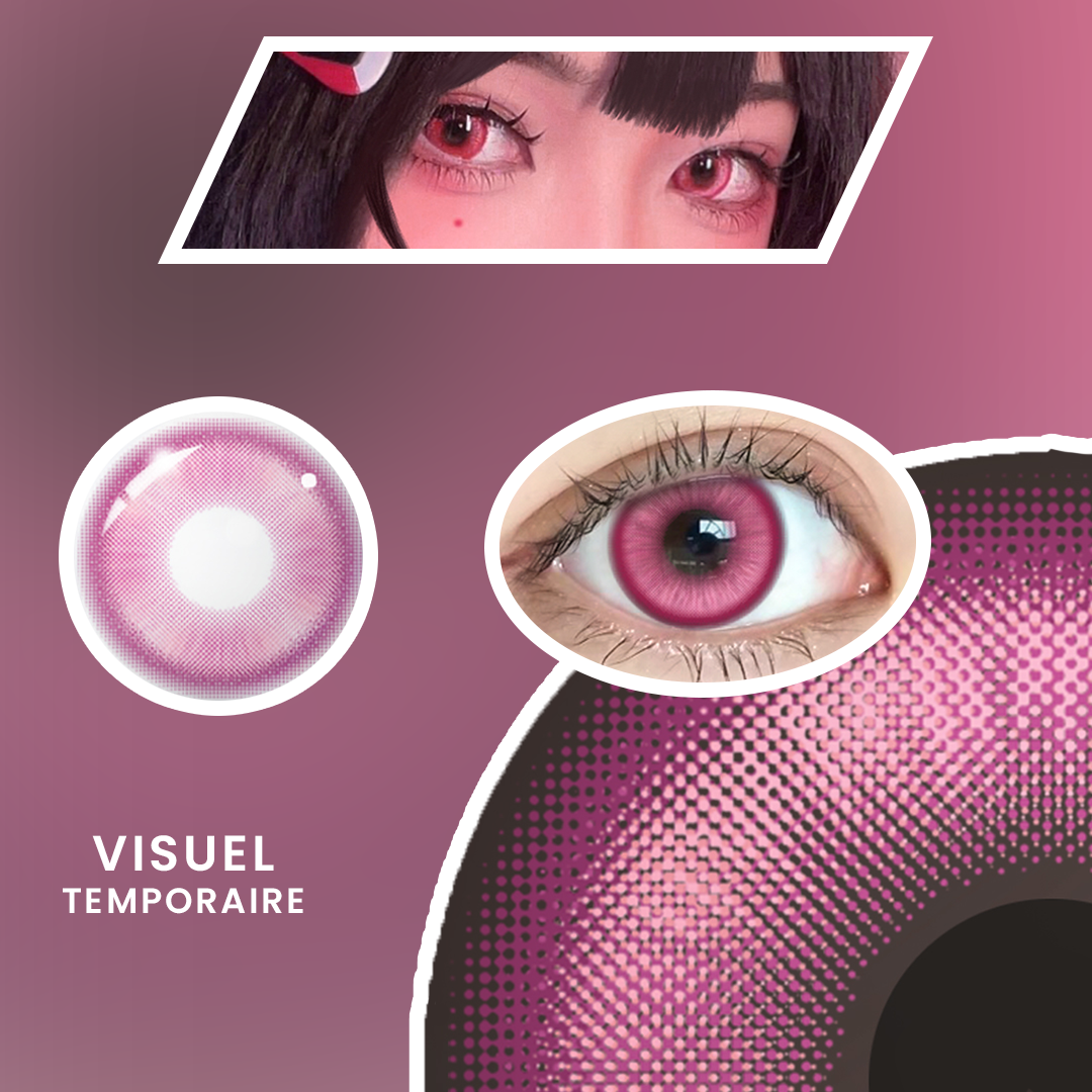 Lentille Rose Intense (-4,5 x2 précommande) - vue 1