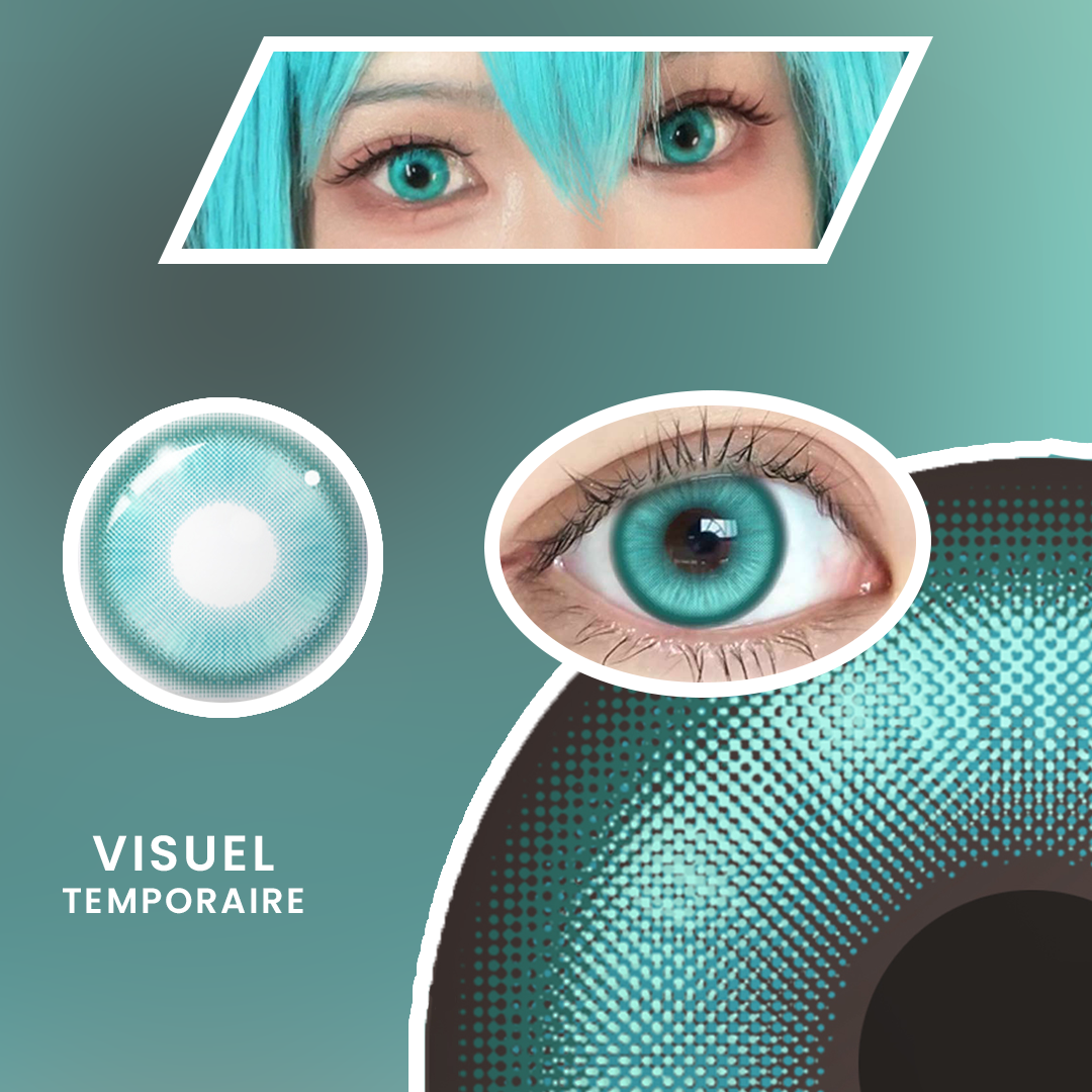Lentille Bleu Turquoise Intense - vue 1