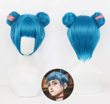 Perruque Jinx  Powder saison 2 macaron - League of legends Arcane