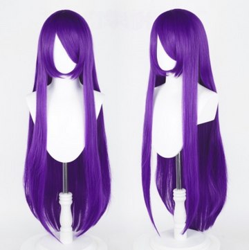 Perruque longue 100 cm Violet Frange longue