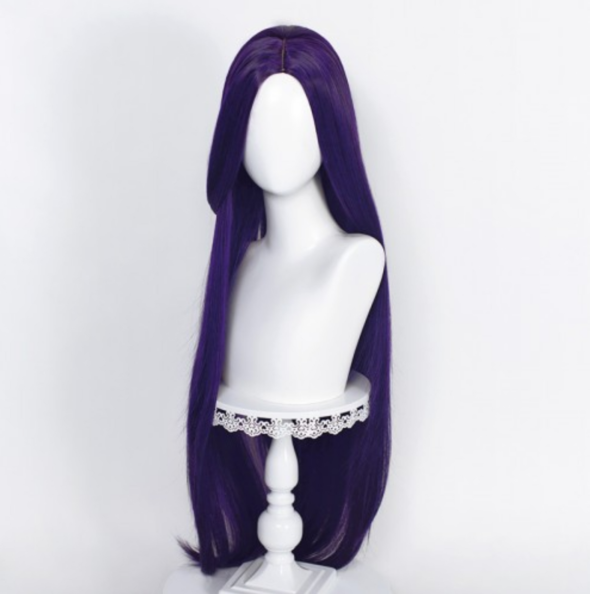 Perruque longue 100 cm Violet foncé Sans frange