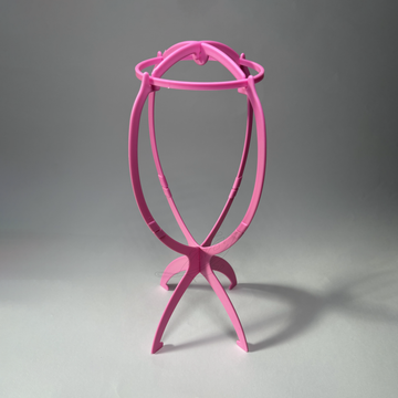 Support pour perruque en plastique pliable monté – accessoire prêt à l’usage pour rangement ou exposition