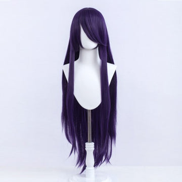 Perruque longue 100 cm - Violette foncée - Frange longue