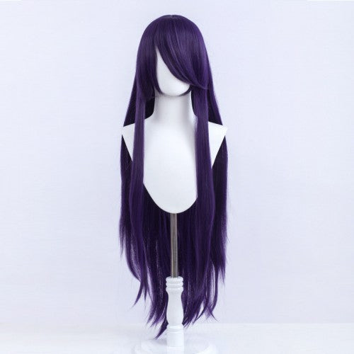 Perruque longue 100 cm - Violette foncée - Frange longue