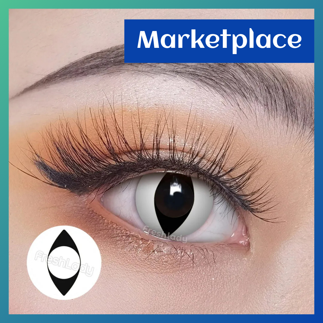 Lentille White Cat Eye - vue 2