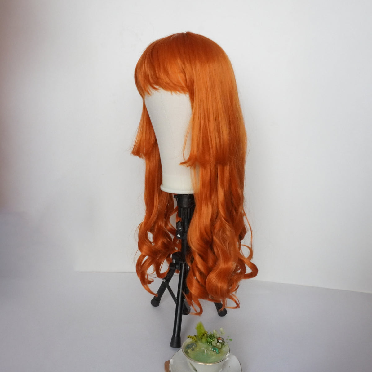 Perruque longue bouclée Rousse Orange Nami - vue 3